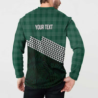 Rainbow Warriors Hawaii Personalized Palaka Button Sweatshirt - Polynesian Pride