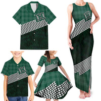 Rainbow Warriors Hawaii Personalized Palaka Family Matching Tank Maxi Dress and Hawaiian Shirt - Polynesian Pride