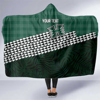 Rainbow Warriors Hawaii Personalized Palaka Hooded Blanket - Polynesian Pride