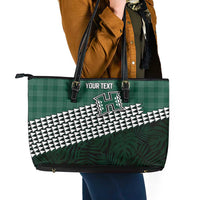 Rainbow Warriors Hawaii Personalized Palaka Leather Tote Bag - Polynesian Pride