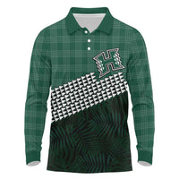 Rainbow Warriors Hawaii Personalized Palaka Long Sleeve Polo Shirt - Polynesian Pride