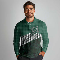 Rainbow Warriors Hawaii Personalized Palaka Long Sleeve Polo Shirt - Polynesian Pride