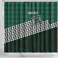 Rainbow Warriors Hawaii Personalized Palaka Shower Curtain - Polynesian Pride