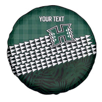 Rainbow Warriors Hawaii Personalized Palaka Spare Tire Cover - Polynesian Pride