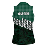 Rainbow Warriors Hawaii Personalized Palaka Women Sleeveless Polo Shirt - Polynesian Pride