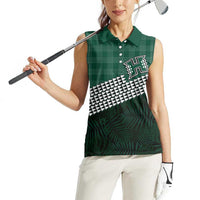 Rainbow Warriors Hawaii Personalized Palaka Women Sleeveless Polo Shirt - Polynesian Pride