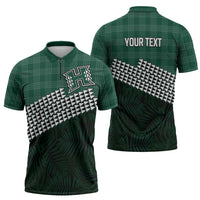 Rainbow Warriors Hawaii Personalized Palaka Zipper Polo Shirt - Polynesian Pride