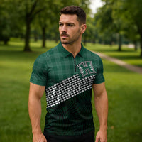 Rainbow Warriors Hawaii Personalized Palaka Zipper Polo Shirt - Polynesian Pride