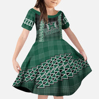 Rainbow Warriors Hawaii Palaka Family Matching Long Sleeve Bodycon Dress and Hawaiian Shirt Maile Lei - Polynesian Pride