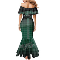 Rainbow Warriors Hawaii Palaka Family Matching Mermaid Dress and Hawaiian Shirt Maile Lei - Polynesian Pride