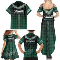 Rainbow Warriors Hawaii Palaka Family Matching Summer Maxi Dress and Hawaiian Shirt Maile Lei - Polynesian Pride