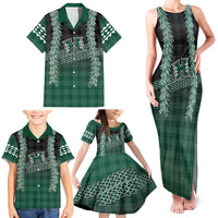 Rainbow Warriors Hawaii Palaka Family Matching Tank Maxi Dress and Hawaiian Shirt Maile Lei - Polynesian Pride