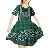 Rainbow Warriors Hawaii Palaka Kid Short Sleeve Dress Maile Lei - Polynesian Pride