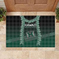 Rainbow Warriors Hawaii Palaka Rubber Doormat Maile Lei - Polynesian Pride