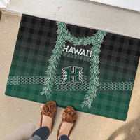 Rainbow Warriors Hawaii Palaka Rubber Doormat Maile Lei - Polynesian Pride
