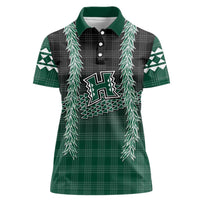 Rainbow Warriors Hawaii Palaka Women Polo Shirt Maile Lei - Polynesian Pride