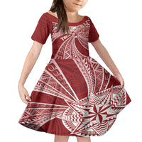 Tonga Independence Day Family Matching Off Shoulder Maxi Dress and Hawaiian Shirt Tongatapu Lion Ngatu Motifs