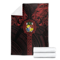 Tonga Independence Day Blanket Tongatapu Lion Ngatu Motifs Black Ver.