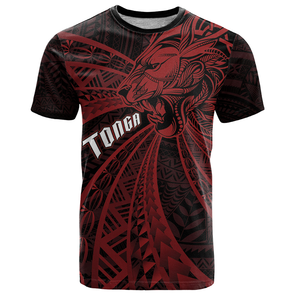 Tonga Independence Day T Shirt Tongatapu Lion Ngatu Motifs Black Ver.