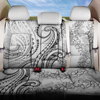 Polynesia Plumeria Lei Back Car Seat Cover White Curves Motif