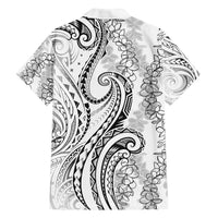 Polynesia Plumeria Lei Family Matching Summer Maxi Dress and Hawaiian Shirt White Curves Motif LT7 - Polynesian Pride