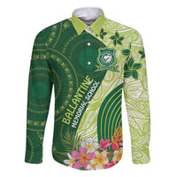Fiji Ballantine Memorial High School Personalised Family Matching Mermaid Dress and Hawaiian Shirt Masi Tapa Mix Plumeria