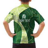 Fiji Ballantine Memorial High School Personalised Kid Hawaiian Shirt Masi Tapa Mix Plumeria