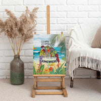 It's 5 o'clock Somewhere Canvas Wall Art Beach Party - Polynesian Pride