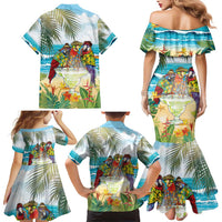 It's 5 o'clock Somewhere Family Matching Mermaid Dress and Hawaiian Shirt Beach Party - Polynesian Pride