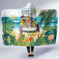 It's 5 o'clock Somewhere Hooded Blanket Beach Party - Polynesian Pride