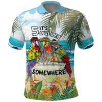 It's 5 o'clock Somewhere Polo Shirt Beach Party - Polynesian Pride