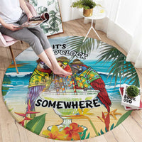 It's 5 o'clock Somewhere Round Carpet Beach Party - Polynesian Pride