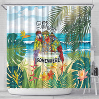 It's 5 o'clock Somewhere Shower Curtain Beach Party - Polynesian Pride