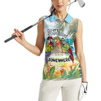 It's 5 o'clock Somewhere Women Sleeveless Polo Shirt Beach Party LT7 - Polynesian Pride