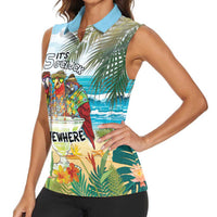 It's 5 o'clock Somewhere Women Sleeveless Polo Shirt Beach Party LT7 - Polynesian Pride