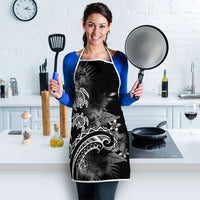 Aloha Hawaii Turtles Floral Apron Obsidian Glaze