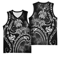 Aloha Hawaii Turtles Floral Basketball Jersey Obsidian Glaze