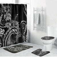 Aloha Hawaii Turtles Floral Bathroom Set Obsidian Glaze