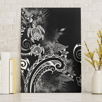 Aloha Hawaii Turtles Floral Canvas Wall Art Obsidian Glaze