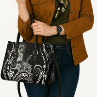 Aloha Hawaii Turtles Floral Leather Bag Obsidian Glaze
