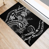 Aloha Hawaii Turtles Floral Rubber Doormat Obsidian Glaze