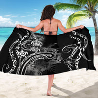 Aloha Hawaii Turtles Floral Sarong Obsidian Glaze