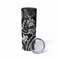 Aloha Hawaii Turtles Floral Skinny Tumbler Obsidian Glaze