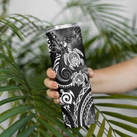 Aloha Hawaii Turtles Floral Skinny Tumbler Obsidian Glaze