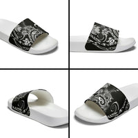 Aloha Hawaii Turtles Floral Slide Sandals Obsidian Glaze