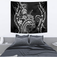 Aloha Hawaii Turtles Floral Tapestry Obsidian Glaze