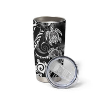 Aloha Hawaii Turtles Floral Tumbler Cup Obsidian Glaze