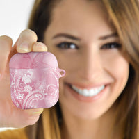 Aloha Hawaii Turtles Floral AirPods Case Pink Marbles Glaze
