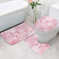 Aloha Hawaii Turtles Floral Bathroom Set Pink Marbles Glaze