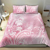 Aloha Hawaii Turtles Floral Bedding Set Pink Marbles Glaze